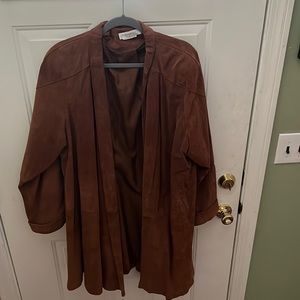 Vintage suede swing coat